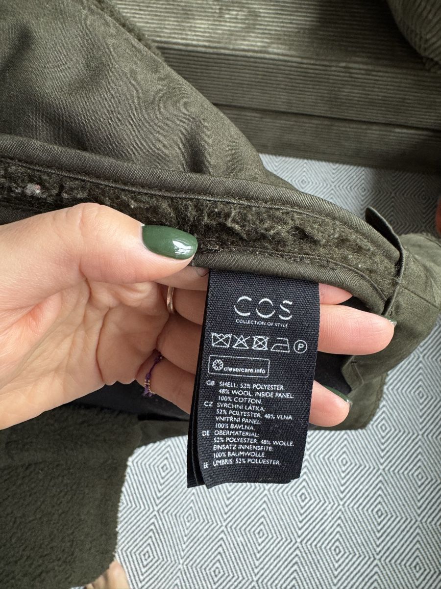 Cos Cappotti: COS olive green shearling wool jacket – Usato da Zürich venduto da ari_cr2f 3