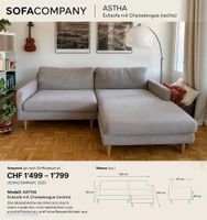 Design-Ecksofa von SOFACOMPANY, hellgrau