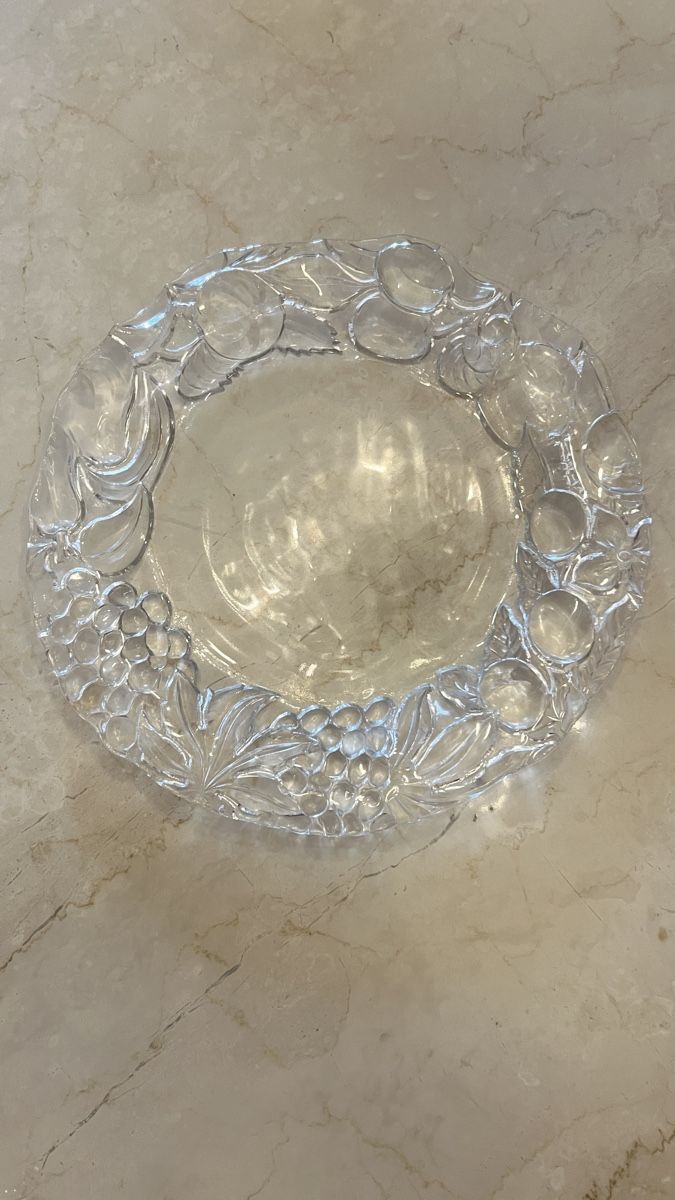 Teller: Servierteller Glas mit Fruchtmotiv – Gebraucht aus Zürich von Raudele 1