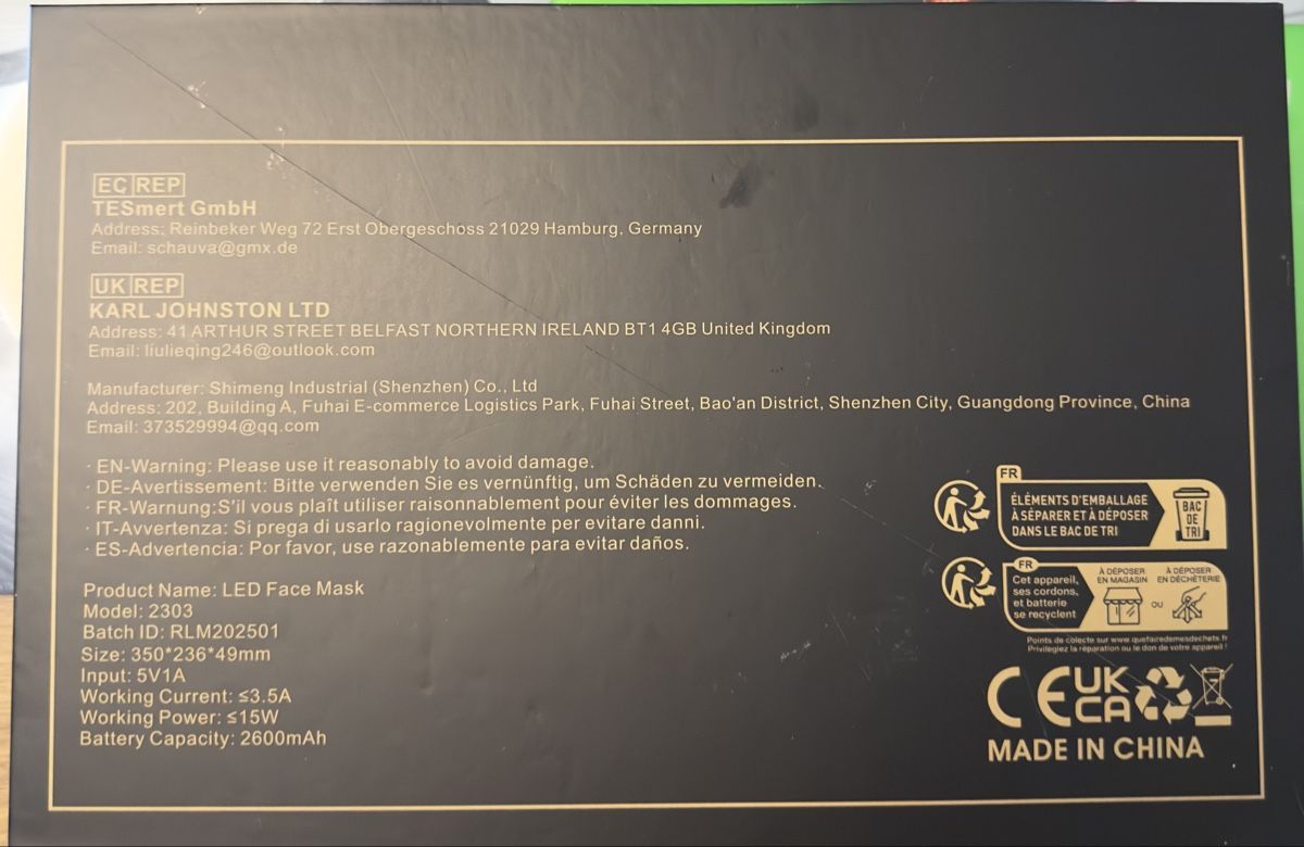 Gesichts- und Gehörschutz: LED Face Mask Gerät neu unbenutzt  – Neu (gemäss Beschreibung) aus Emmenbrücke von Poke-Gengar 3
