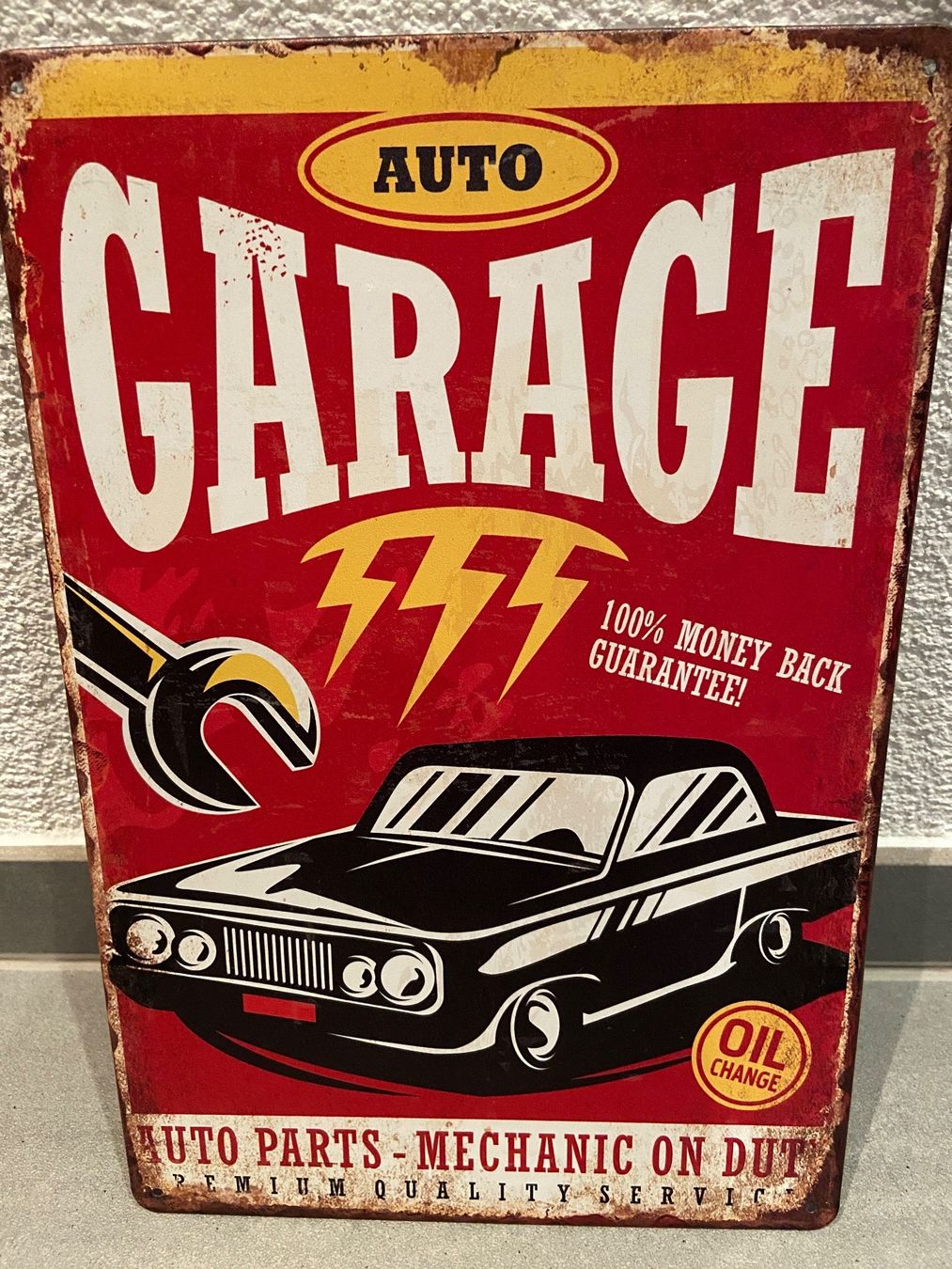 Schilder: SCHILD Vintage Blechschild GARAGE AUTO NEU – Neu und originalverpackt aus Seon von Aaargauer01 6