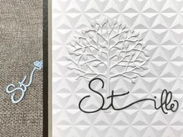 Stanzschablone Nr.204,Trauer Schrift Stille(Sizzix geeignet)