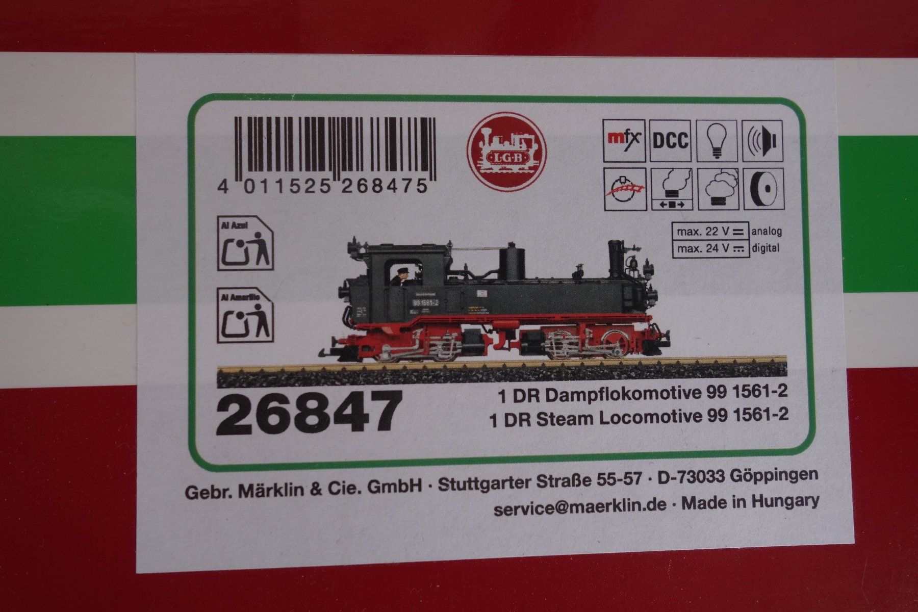 LGB Modellini di ferrovie: Dampflok LGB 26847 MFX Neuzustand – Nuovo (secondo la descrizione) da Kappelen venduto da Somsom02 4