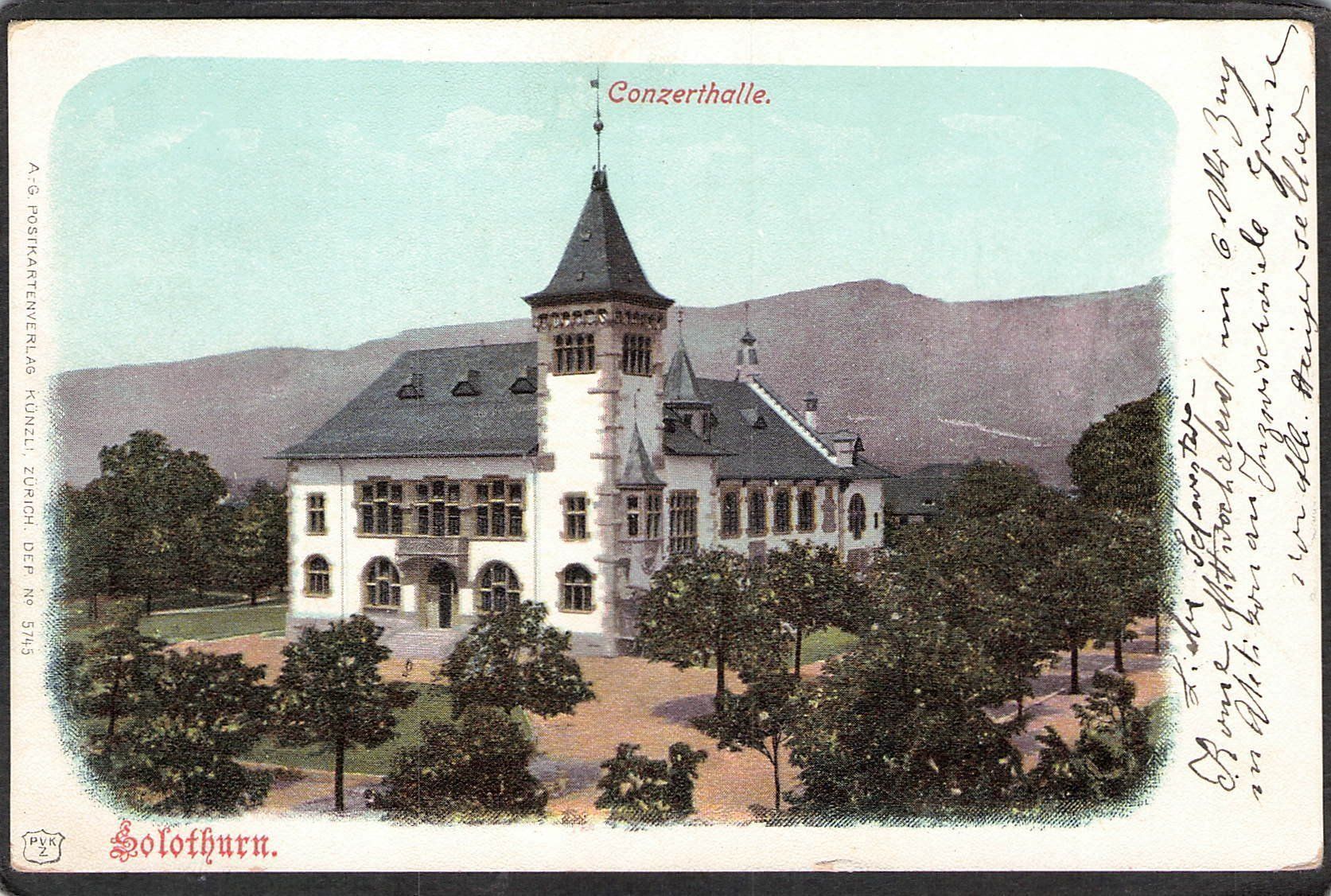 Cartes postales: ^Conzerthalle Solothurn , 1901 – D'occasion à Reichenburg par Pipo-67