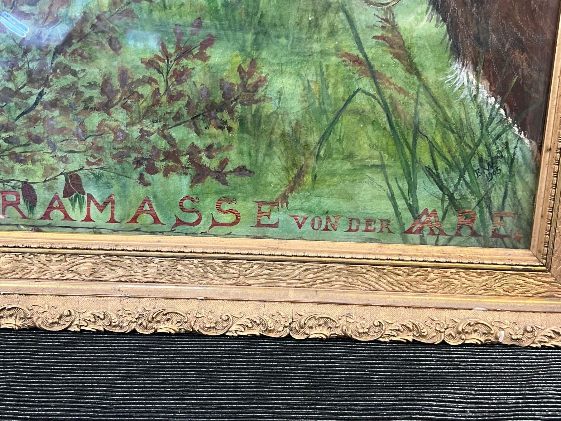 Gemälde: PEINTURE SIGNÉE MONOGRAMME E.W. ET DATÉE 1905 – Gebraucht aus Genève von Qanil77 4