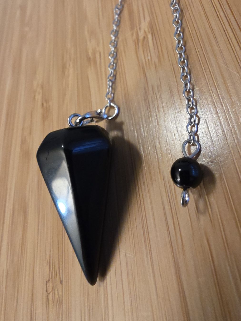 Minerali & Pietre curative: Onyx schwarz Pendel – Nuovo e nell'imballaggio originale da Menziken venduto da Mirager 1