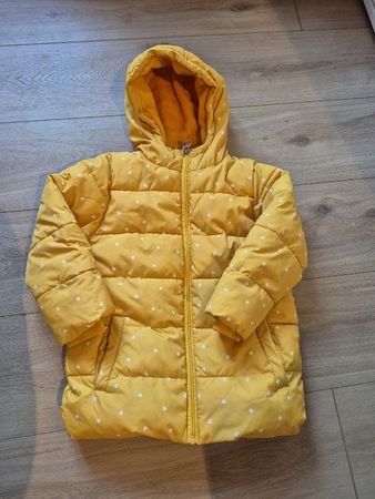 Topolino Winterjacke Gr. 104, gelb mit Herzen