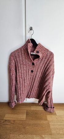 Zara chunky Sweater hellrot, Gr. M