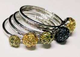 Ring Set mit Farb-Diamanten neu