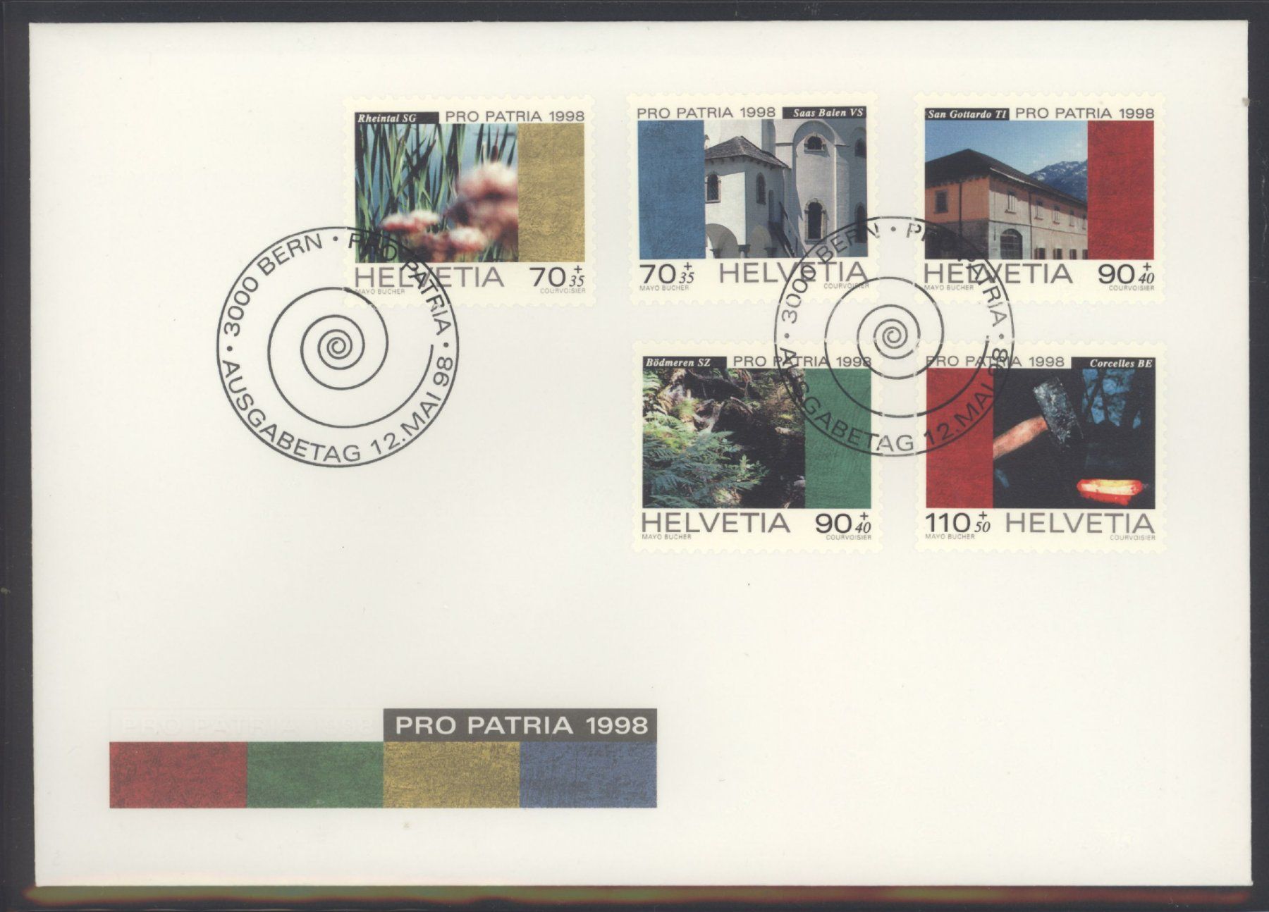 Tutti i francobolli: 1998, Pro Patria, FDC – Usato da Willisau venduto da Vollstempel