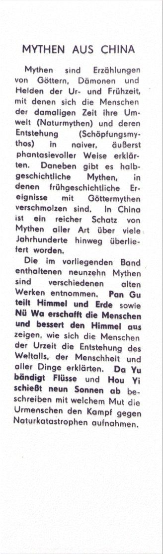 Livres: Mythen aus China – Neuf (Voir description) à Sarnen par Livres 2