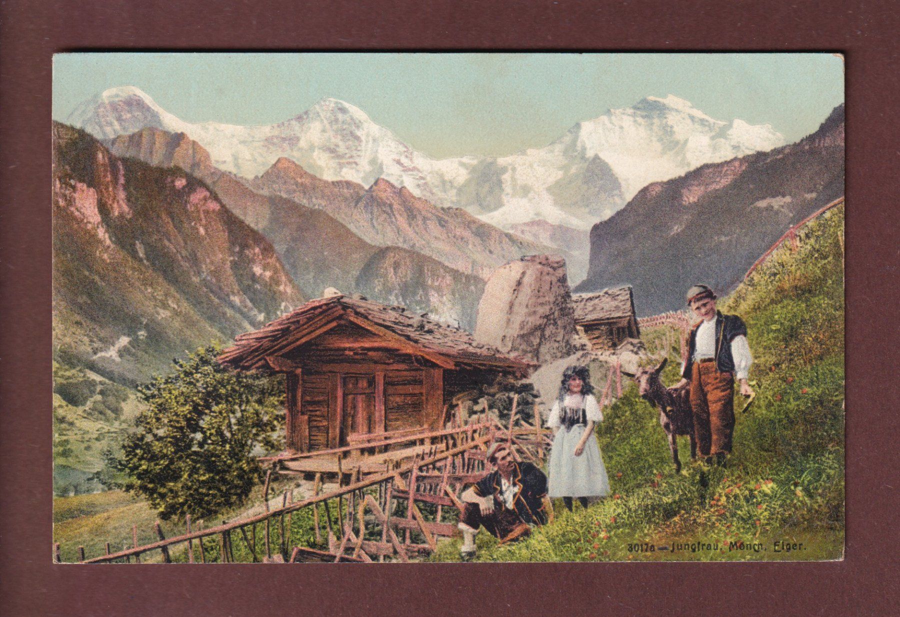 Cartoline postali: BAUERN - Eiger Mönch Jungfrau – Usato da Pully venduto da nicecards
