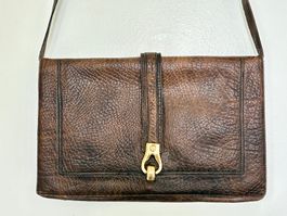 Braune Vintage Lederhandtasche von GOLDPFEIL