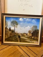 Tableau Paysage Huile sur Toile, Signé, Avec Cadre