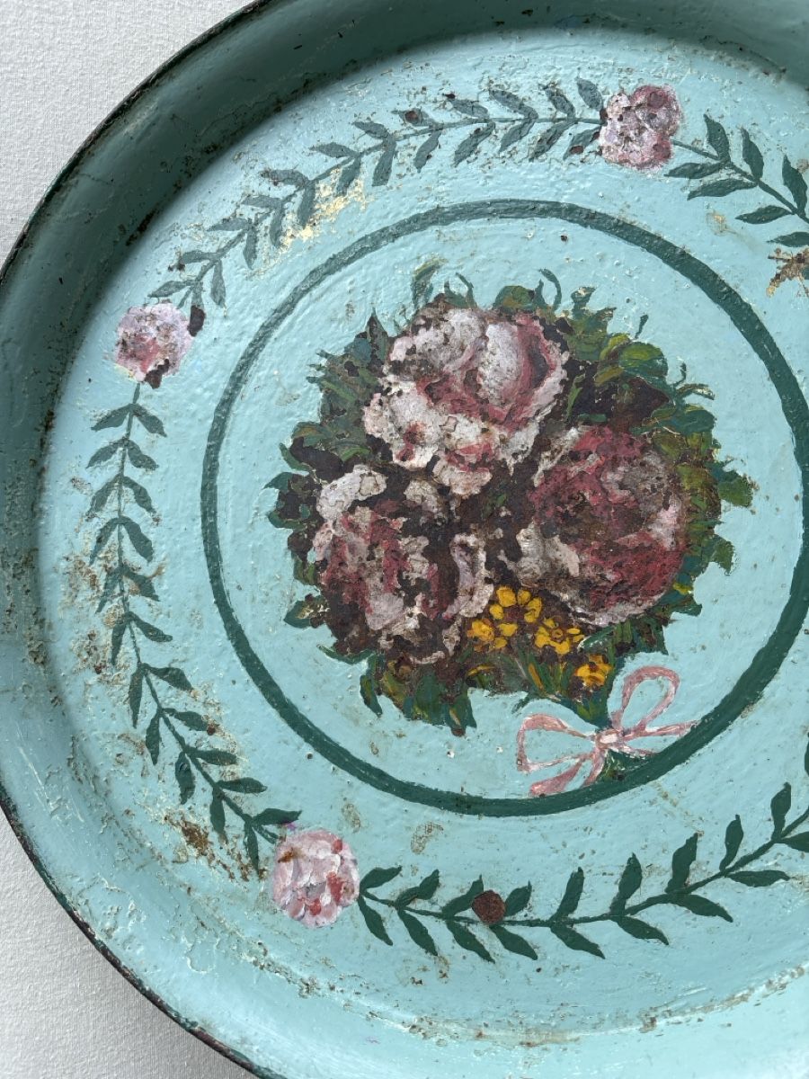 Piatti di portata: Vintage Serviertablett mit Rosenmuster, Shabby Chic! – Usato da Krattigen venduto da Landado 1
