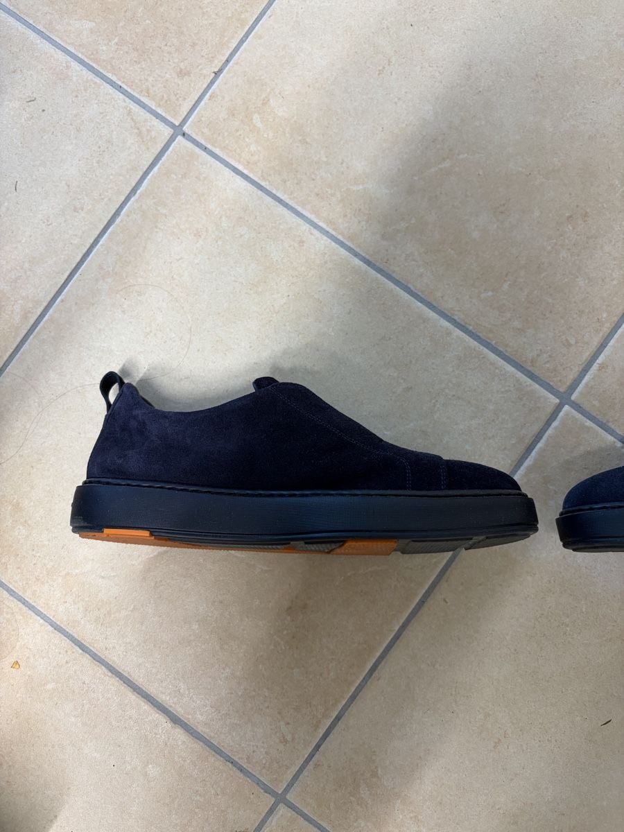 Santoni Scarpe da uomo: Santoni blue suede slip on Gr 41 – Nuovo (secondo la descrizione) da Jona venduto da Ensign2 2