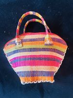 Sac à main d'été rayé multicolore - parfait pour les enfants