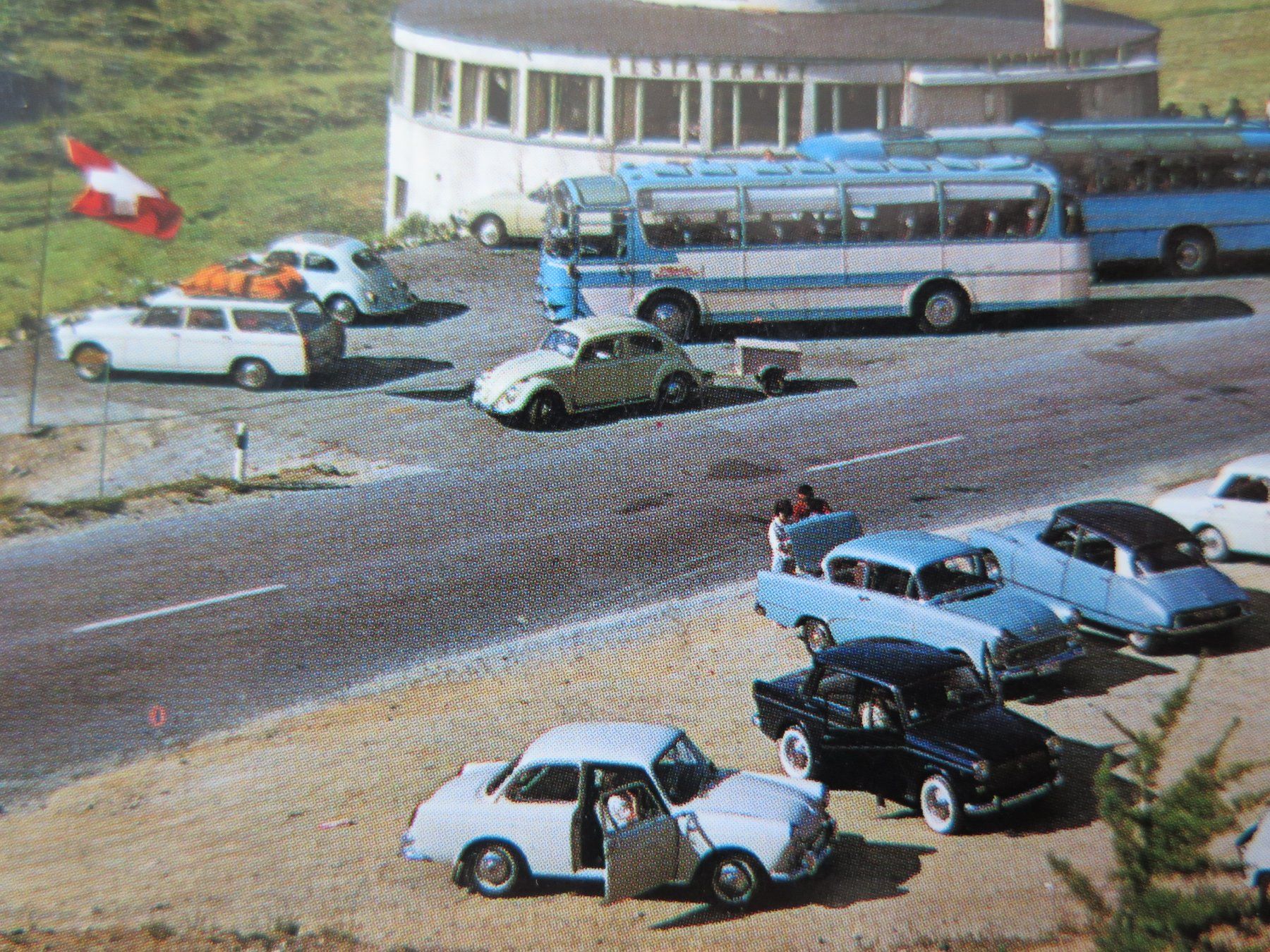 Cartoline postali: SIMPLON - SIMPLON-PASS - VIELE ALTE AUTOS!! – Usato da Wittenbach venduto da lipasal 1