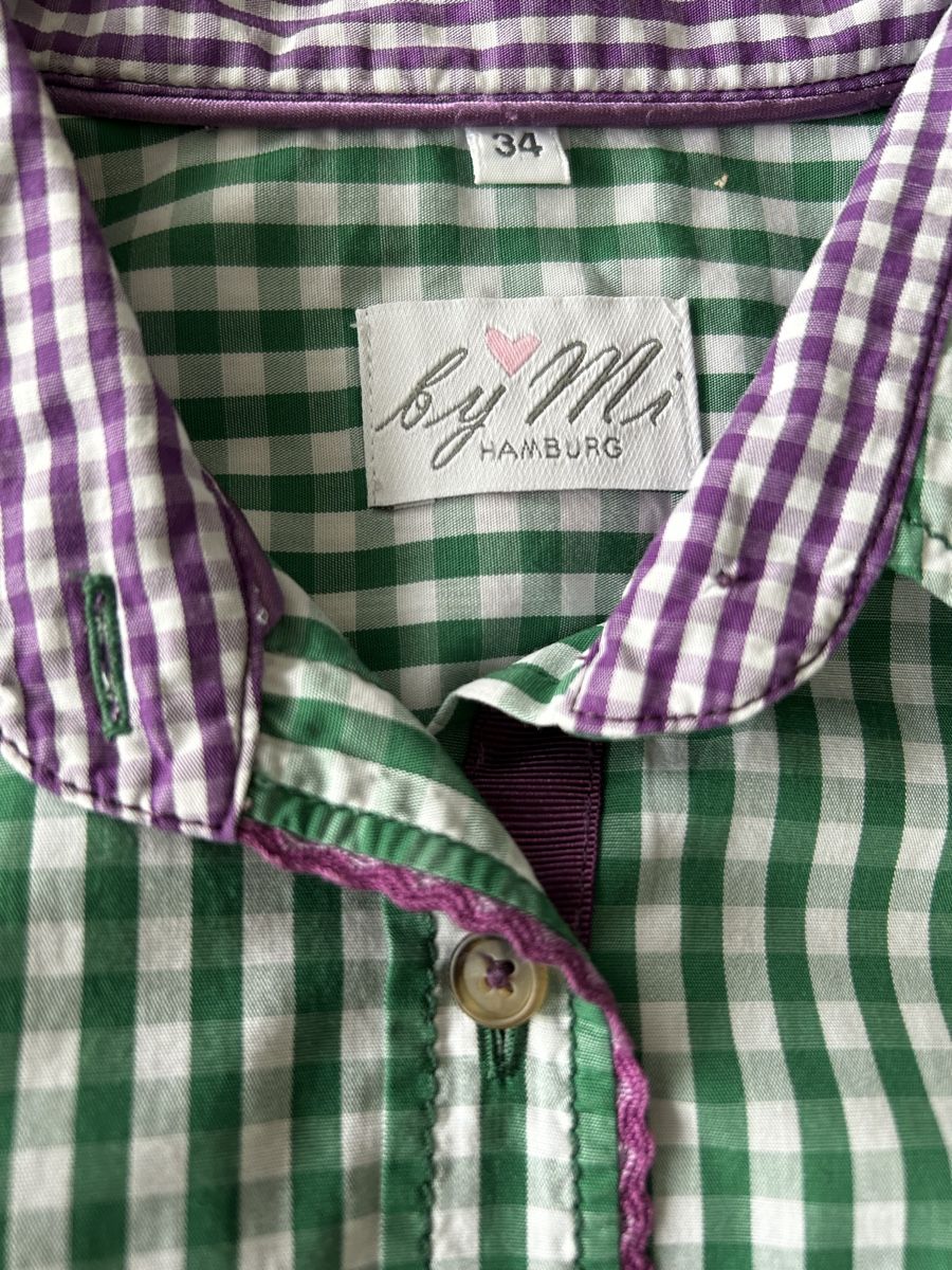 Blusen: Trachtenbluse grün/violett Gr. 34 – Gebraucht aus Bonstetten von Audreystyle 1