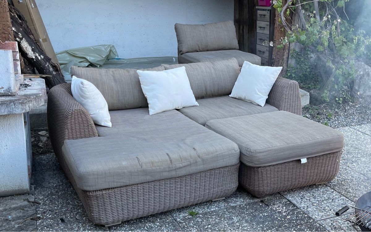 Sofas: Lounge Sofa Rattan – D'occasion à Seon par LayZouKey 3