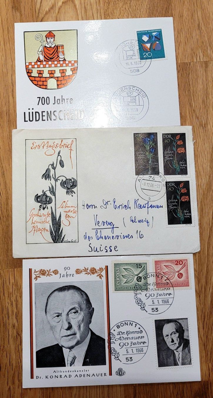 Tutti i francobolli: Briefmarken Deutschland 1966/68 – Usato da Schaffhausen venduto da robuco 1