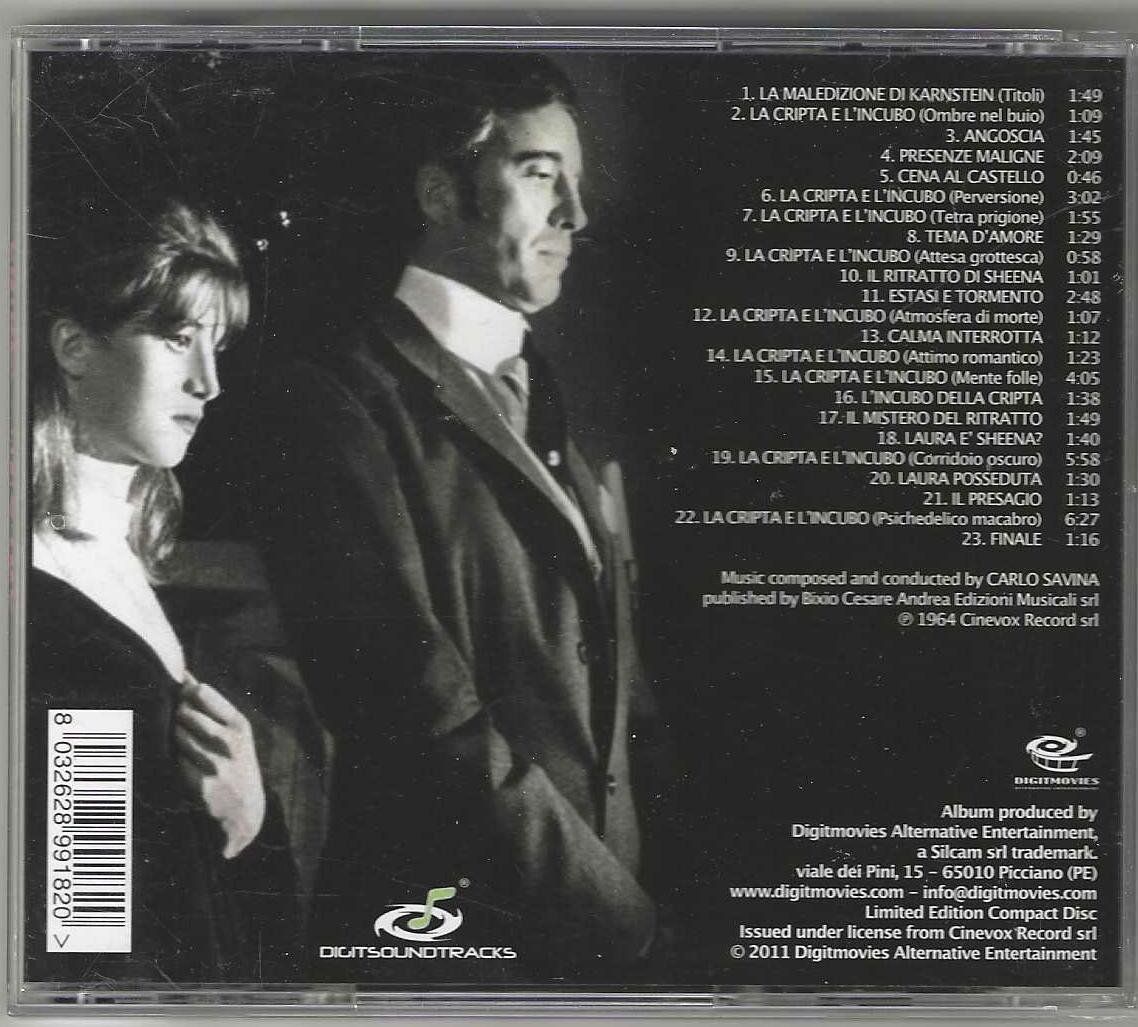 CDs: Carlo Savina -La Cripta E L'Incubo - Limited Edition – Gebraucht aus Genève von CDLPBookS 1