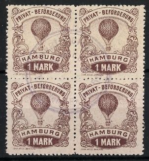 Foto & Poster: Briefmarken Hamburg, Private Stadtpost,  – Usato da Berlin venduto da bartko-reher