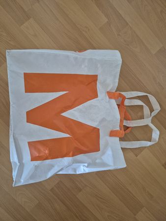 Tasche Shoppingtasche Weiss Orange