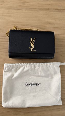 Original YSL Damen Tasche Schwarz  mit Staubbeute