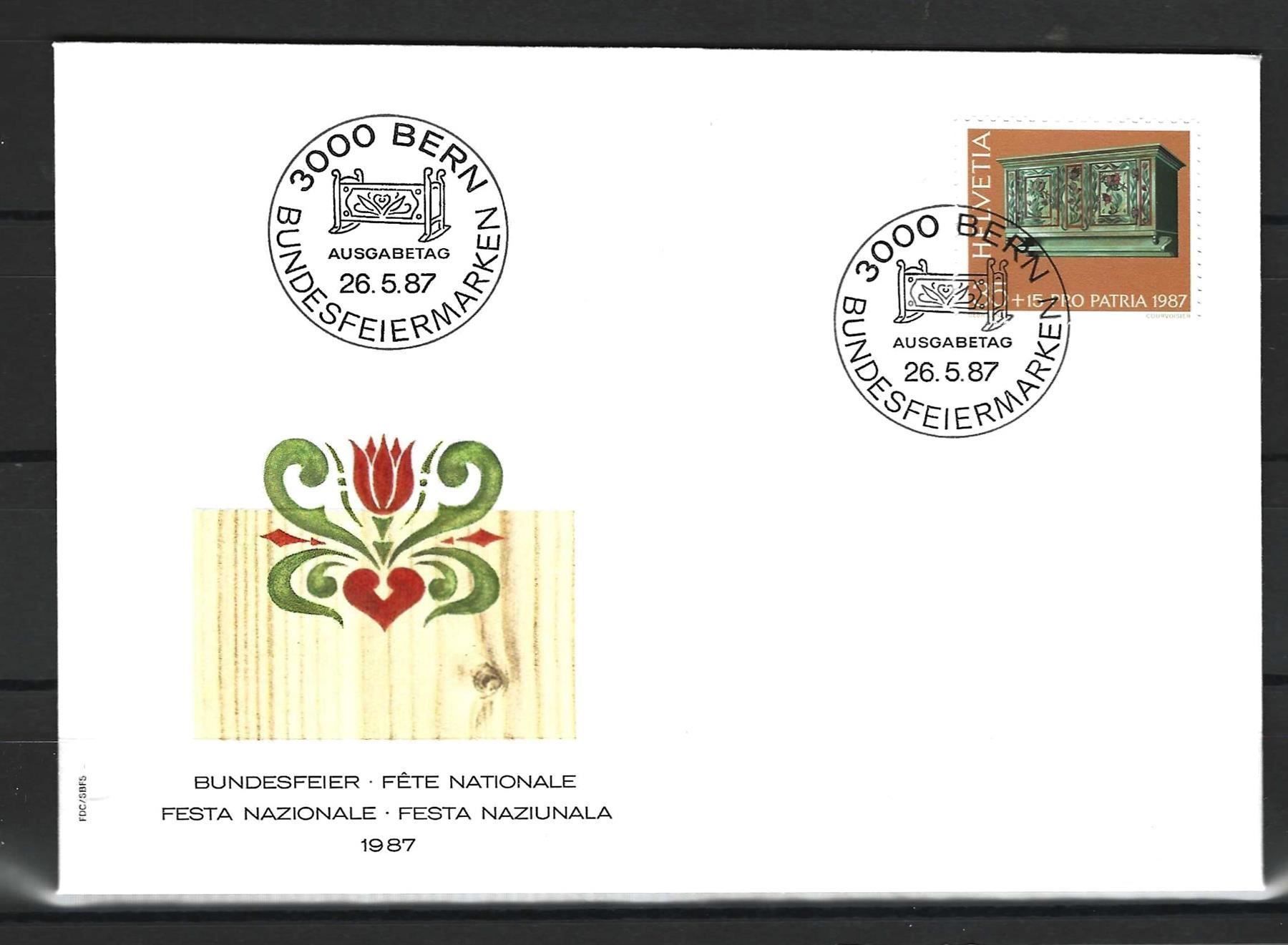 Alle Briefmarken: CH   Pro Patia 1987 – Gebraucht aus Koblenz von Markenhimmel