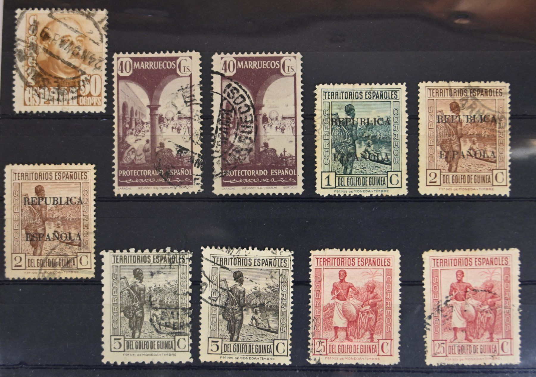 Tutti i francobolli: Spanisch-Marokko & Spanisch-Guinea Briefmarken-Lot – Usato da Winterthur venduto da Rwa