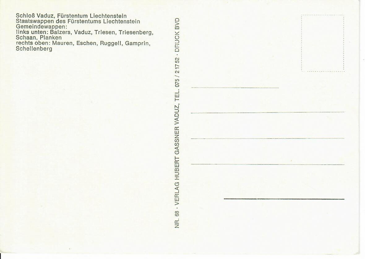 Cartoline postali: Liechtenstein – Usato da Hochdorf venduto da Ziegel-16 1