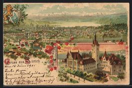Litho Zürich, Stadtansicht und Landesmu
