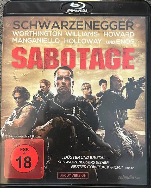 Tutti i DVDs: Sabotage Schwarzenegger FSK18 Action – Usato da Beringen venduto da Mantafisch1
