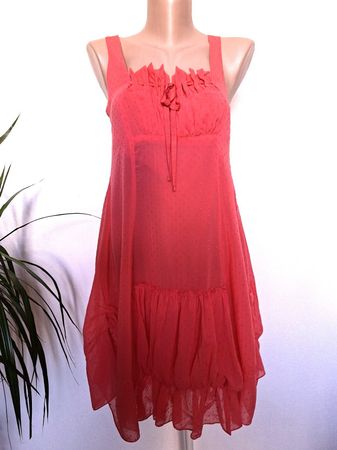 Robe de Cocktail Romantique SUN LIGHT –Rose Corail–Gr.1 (S)