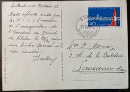 FDC Werbe 1953 Sonderkarte ET BERNE, SBK 150 Fr