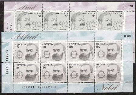 Tutti i francobolli: 927-28 Nobel 2 KB ** – Nuovo (secondo la descrizione) da Lausanne venduto da Whorvath