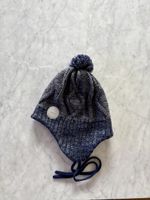 Reima Wintermütze mit Bommel blau gestrickt - WIE NEU
