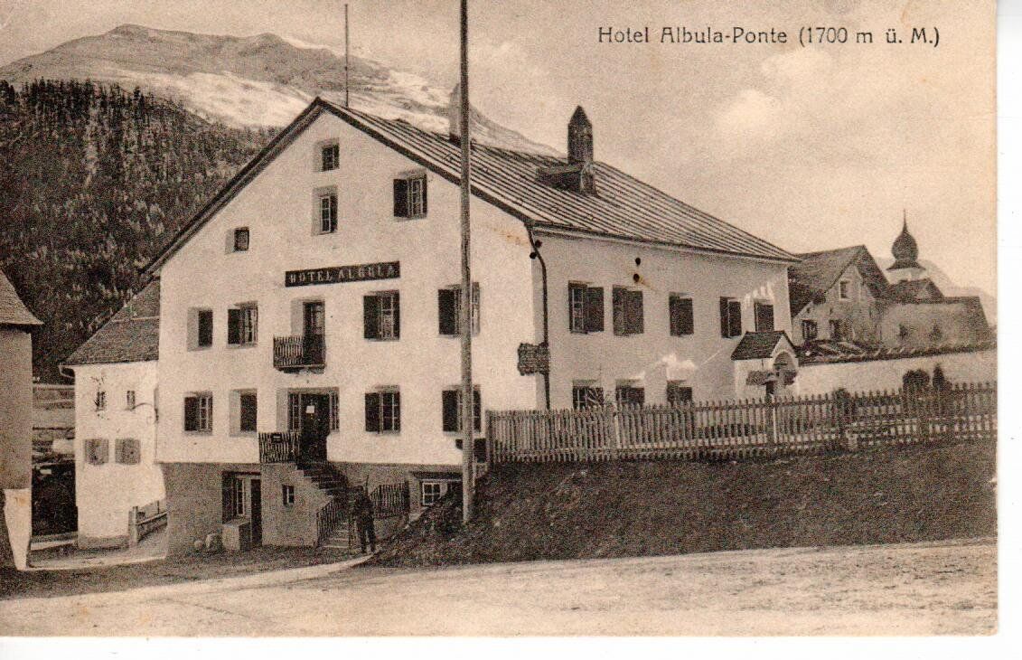 Cartoline postali: Hotel Albula Ponte  1924 – Usato da Wolhusen venduto da Curver9