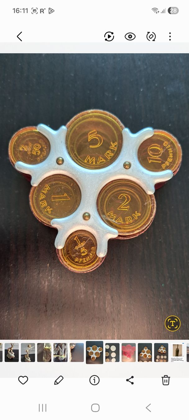 Tutti le monete: D Mark vintage Groschen Box mit Münzen – Usato da Riehen venduto da Appia48 1