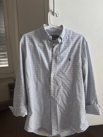 Ralph Lauren Hemd Kariert Blau Weiss Grösse M