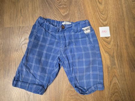 Stoffhose, Shorts, Bermuda, kurze Hose blau-kariert Gr. 110
