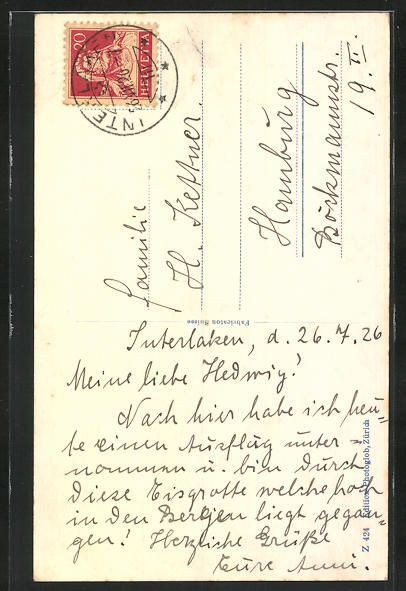 Ansichtskarten: AK Grindelwald, Eingang zur Eisgrotte – Gebraucht aus Berlin von bartko-reher 1