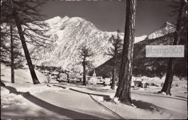 1960 AK Saas-Fee mit Weissmies und Almagellhorn