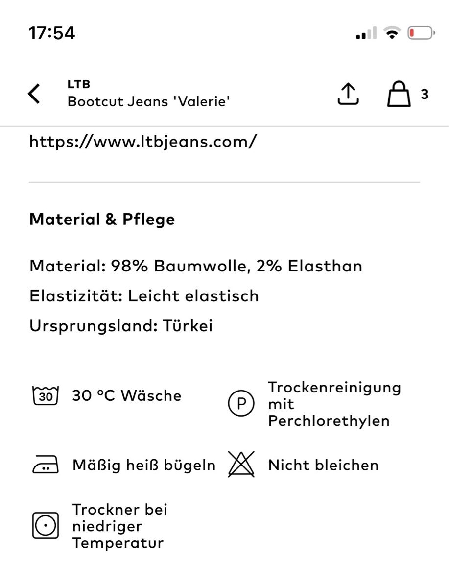Jeans: Jeans Bootcut „Valerie“ 3x32 – Neu und originalverpackt aus Kriens von boramisch 3