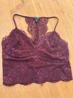 Dunkelrotes Spitzen Bustier von Amisu, XS