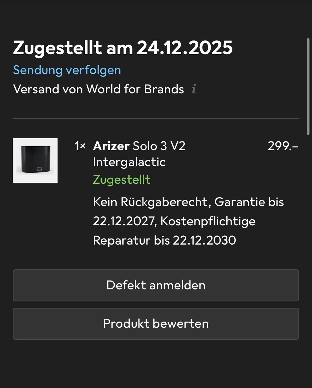 Arizer Altri Prodotti per fumatori: Arizer Solo 3 V2 Intergalactic, , neuwertig, mit R – Nuovo e nell'imballaggio originale da Boll venduto da Onesto91 3
