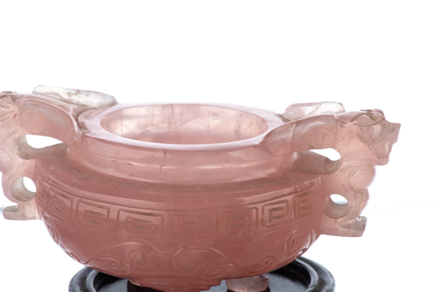 Statuette: CHINE - Brûle-parfum tripode en quartz rose – Usato da Gland venduto da Gauthama 2