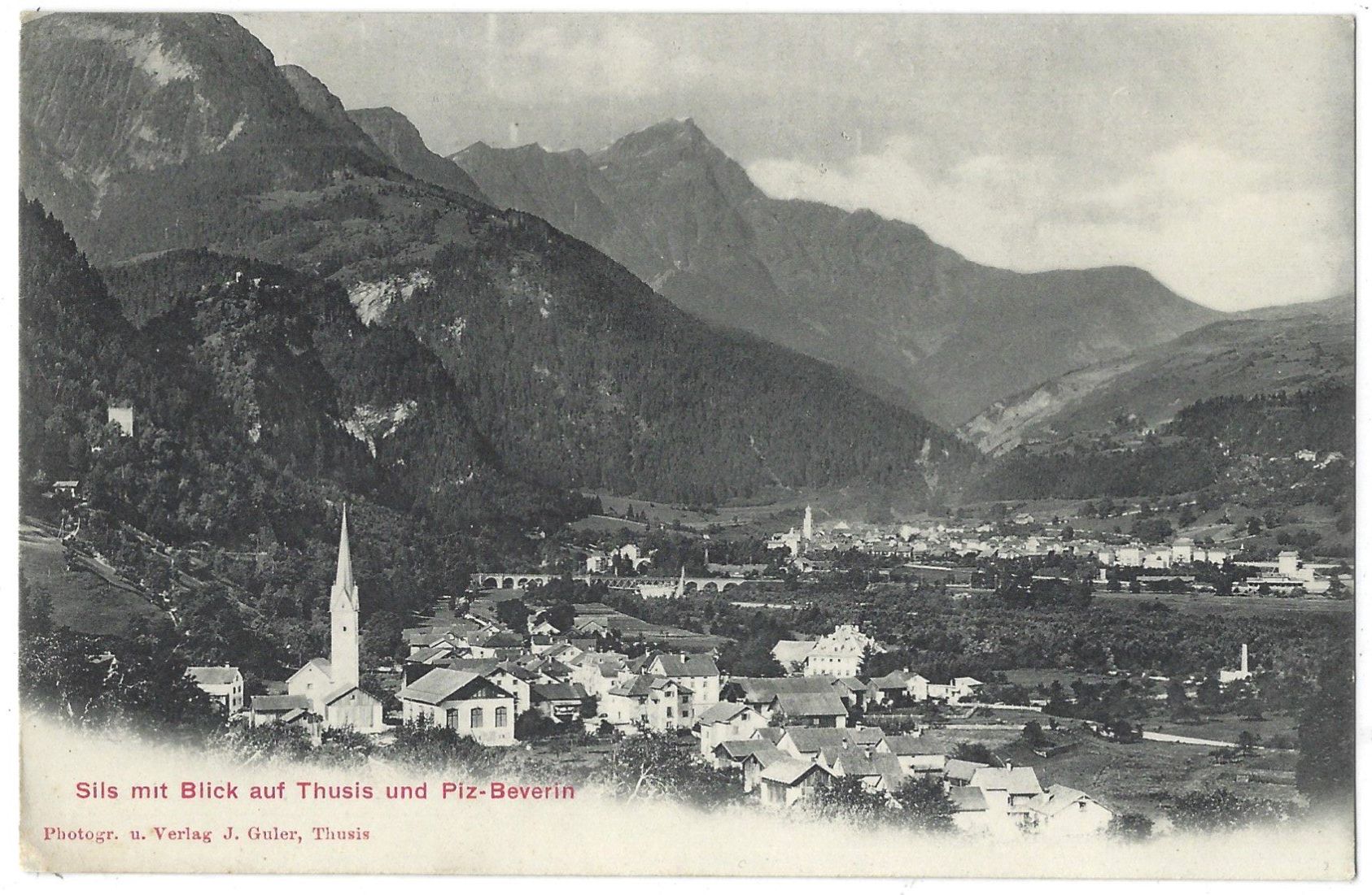 Cartoline postali: Sils  mit  Blick  auf  Thusis  und  Piz - Beverin – Usato da Bütschwil venduto da Jackson1A