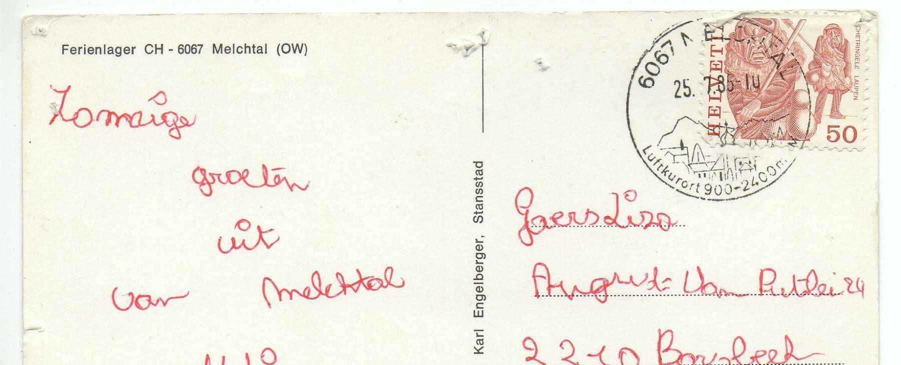Cartoline postali: MELCHTAL Ferienlager – Usato da Jona venduto da philajona 1